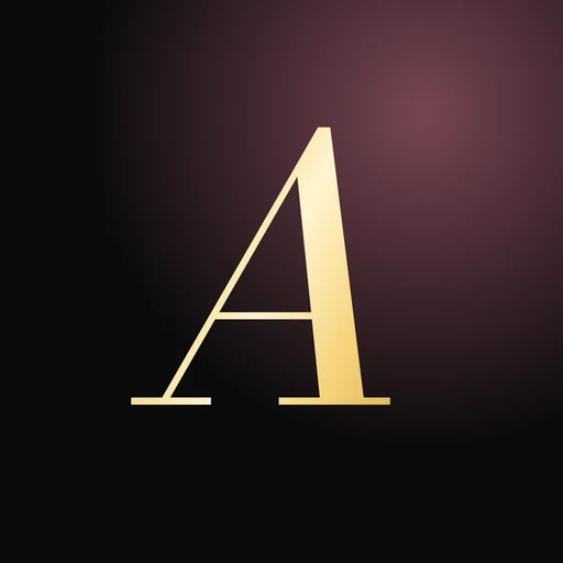 Aura app icon showing a gold letter A on a dark background
