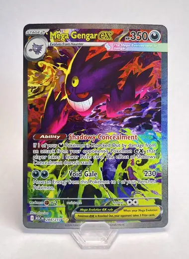 Mega Gengar ex Special Illustration Rare card, number 284 from Ascended Heroes