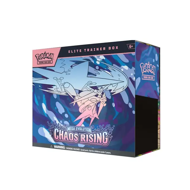 Pokémon Mega Evolution Chaos Rising Elite Trainer Box with Greninja artwork